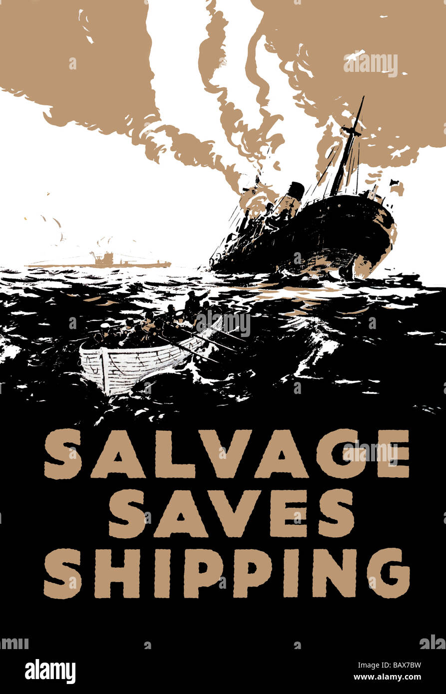 Salvage Saves Shipping Stock Photo