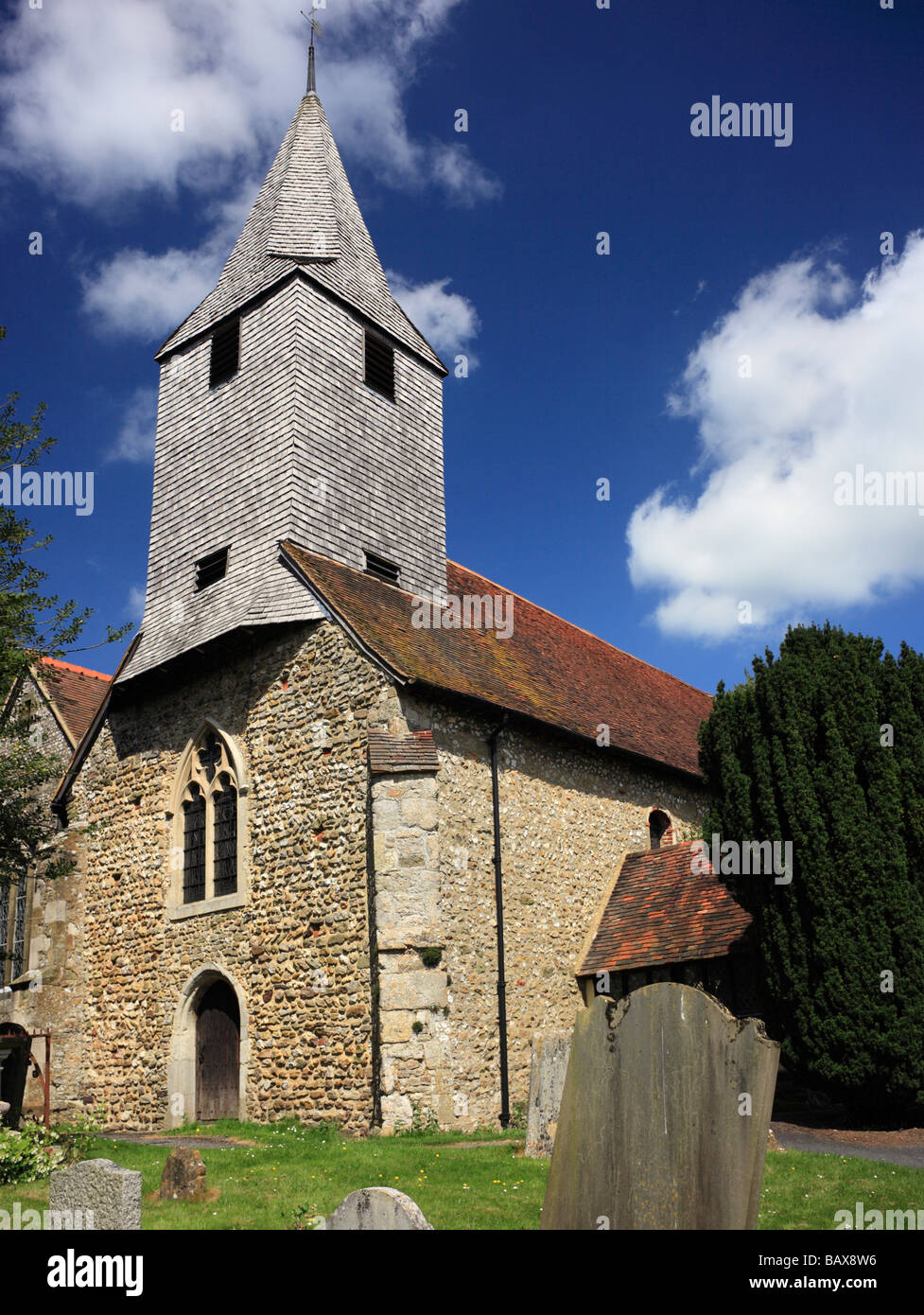 St Mary the Virgin Church, Kemsing, Sevenoaks, Kent, England, UK. Stock Photo