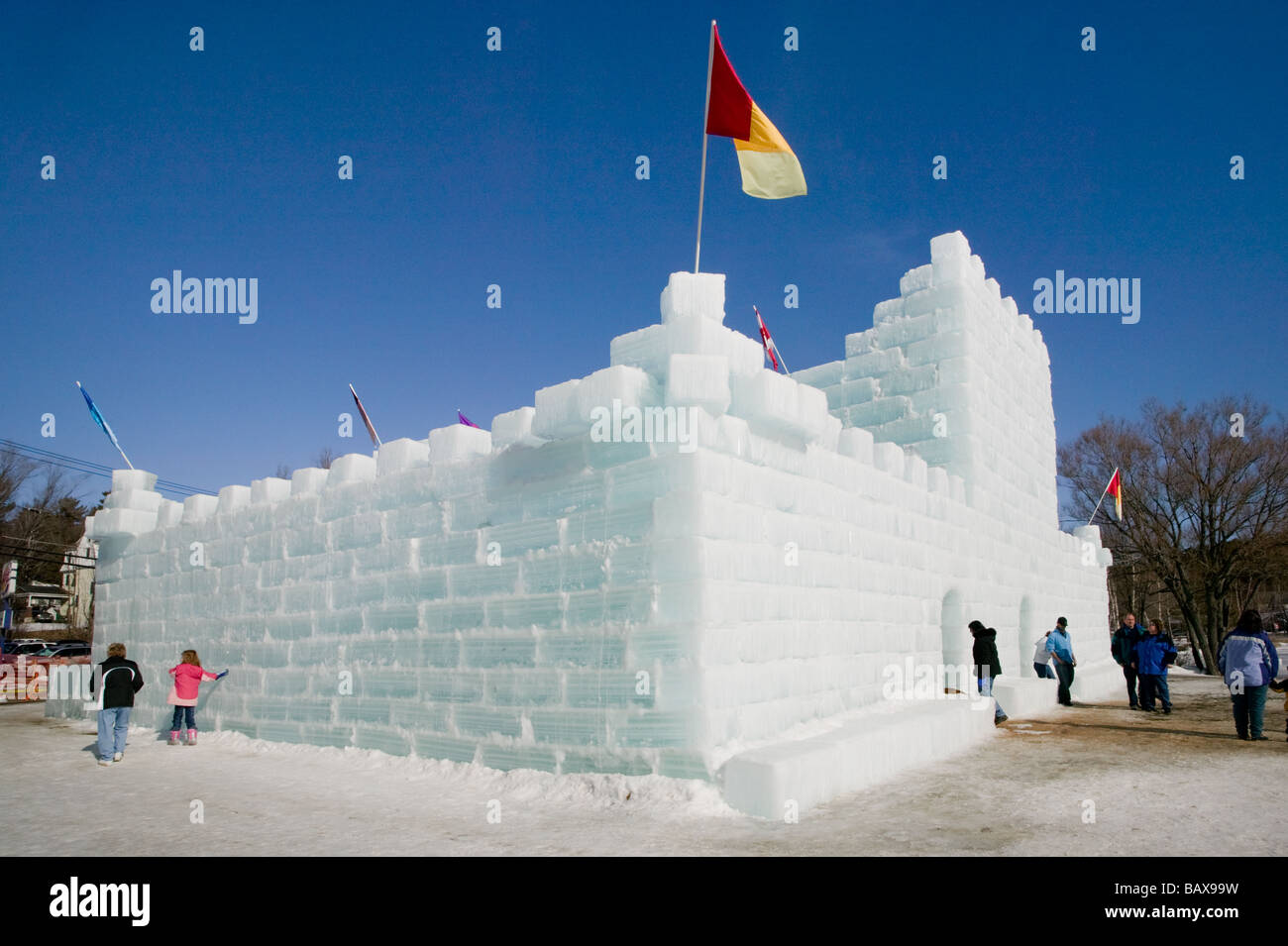 Ice Palace At Saranac Lake Annual Winter Carnival Adirondacks New Stock Photo Alamy