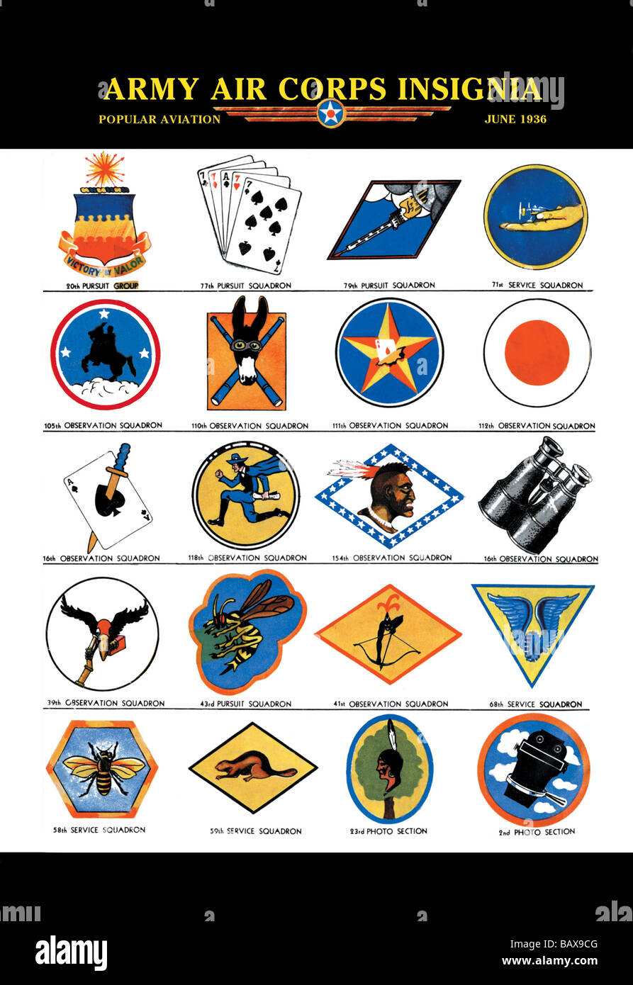 Army Air Corps Insignia Stock Photo