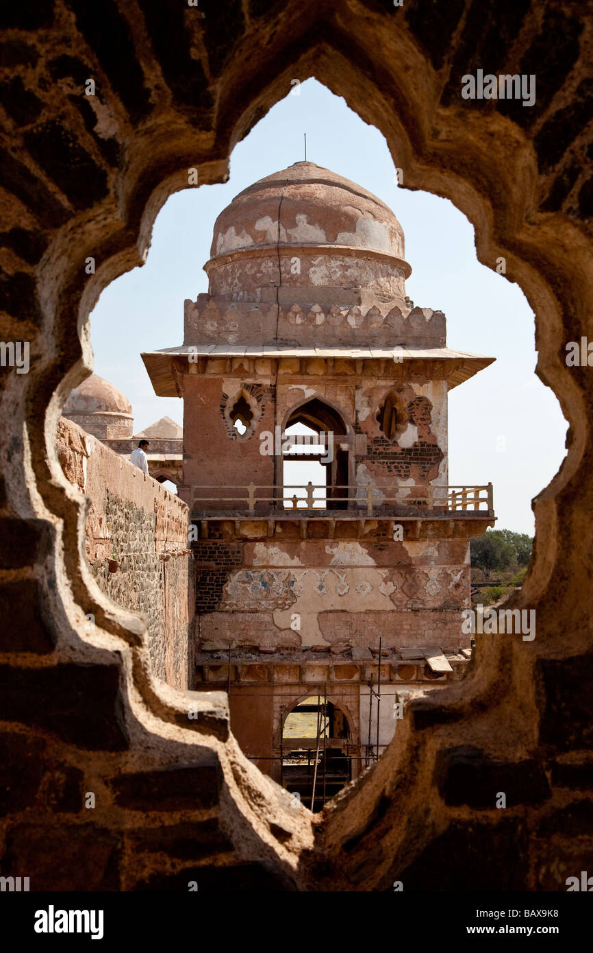 Jahaz Mahal or Ship Palace in Mandu India Stock Photo