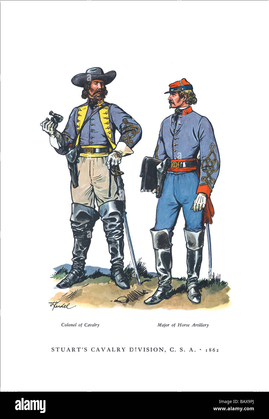 Stuart's Cavalry Division,C. S. A.,1862 Stock Photo