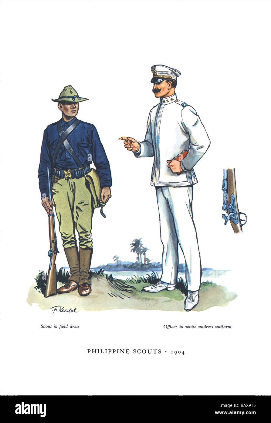 Philippine Scouts,1904 Stock Photo