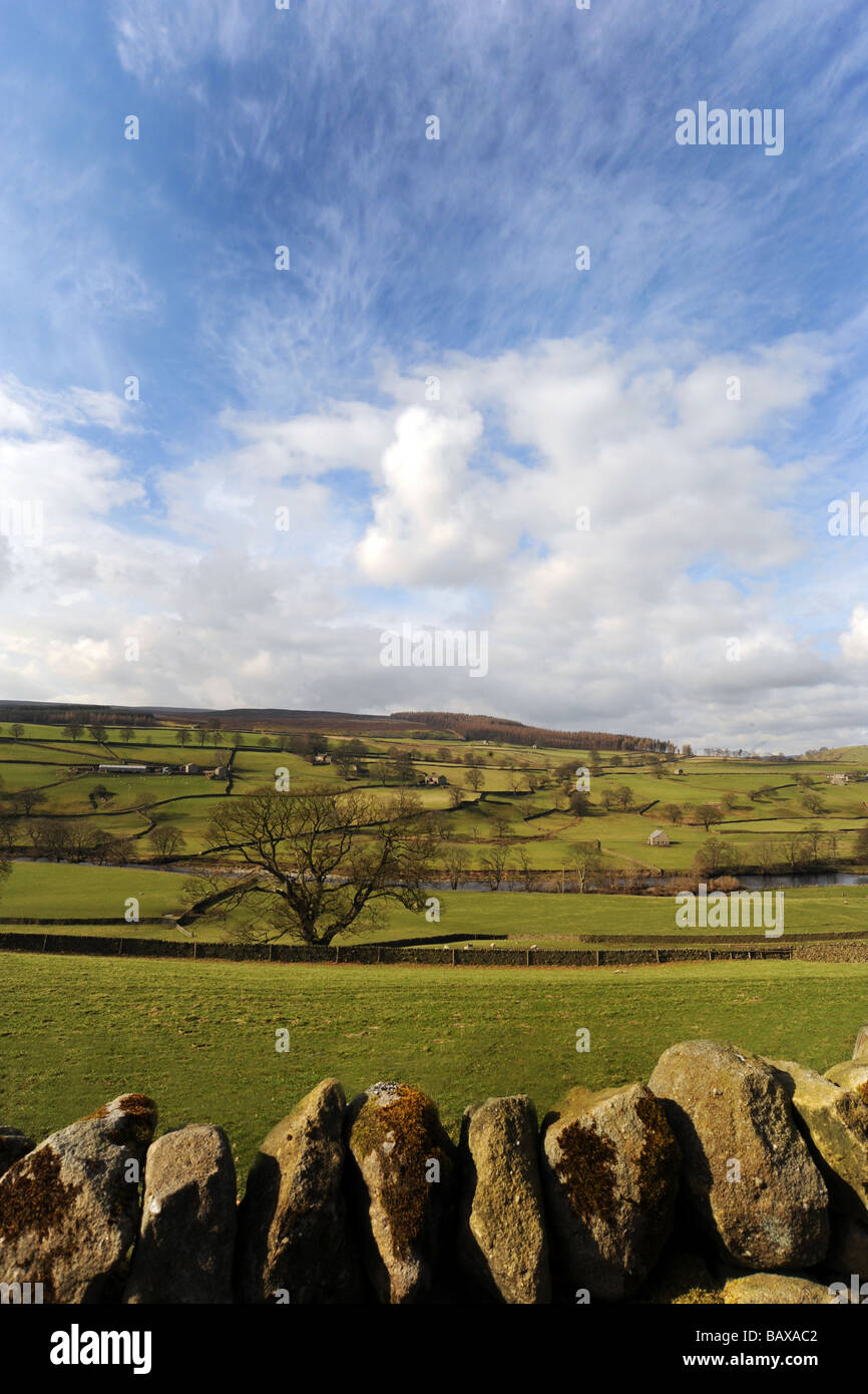 Yorkshire Dales landscape, North Yorkshire UK Stock Photo