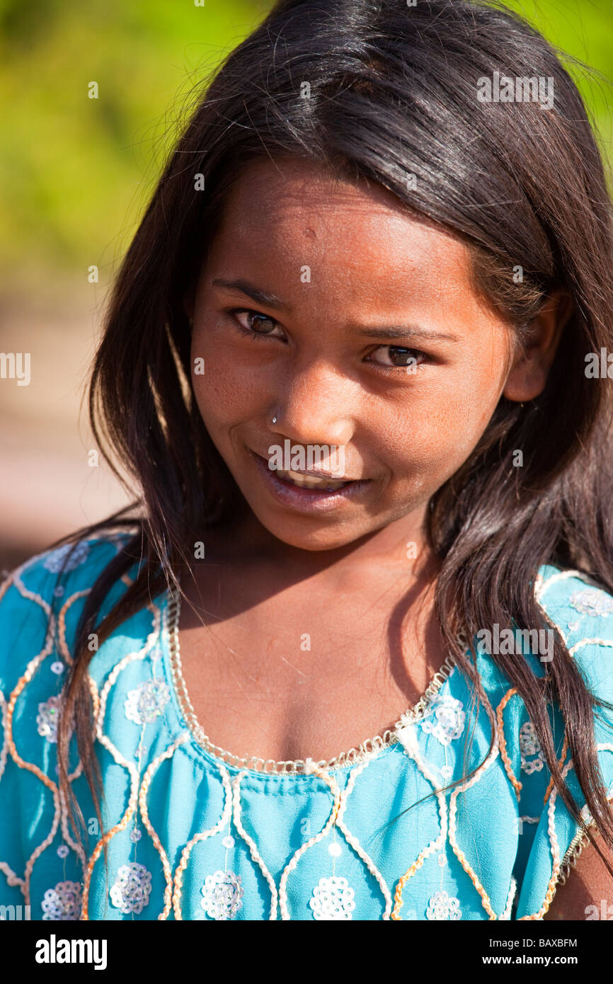 Indian Girl in the Royal Enclosure in Mandu India Stock Photo - Alamy