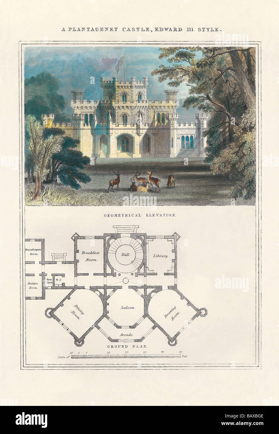 A Castle,Edward III Style Stock Photo Alamy