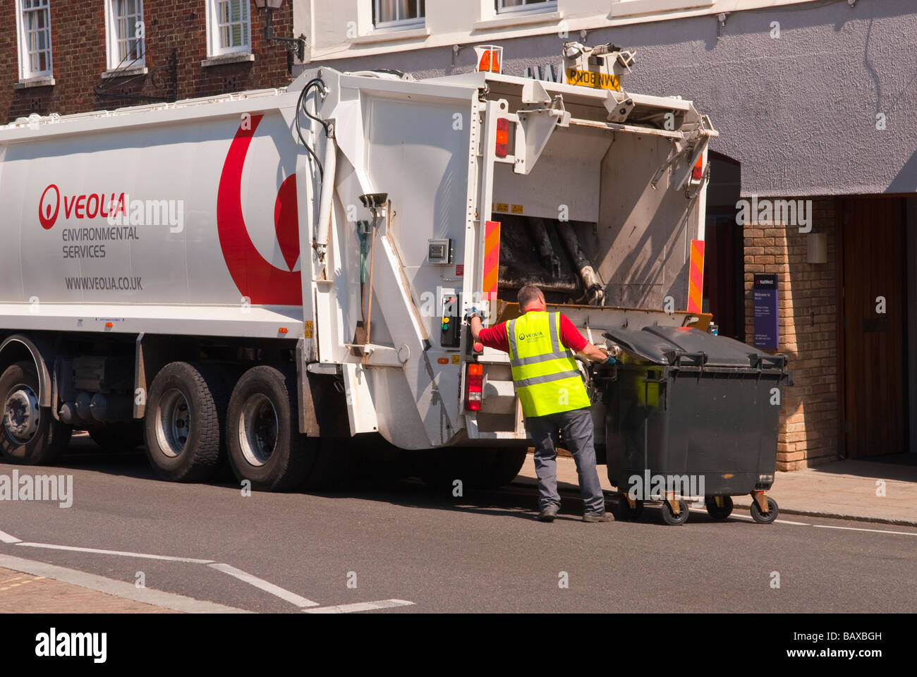 A Veolia environmental services lorry vehicle for industrial waste