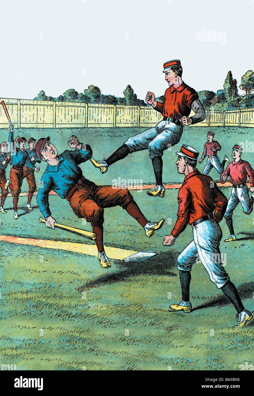 Baseball Brawl Begins Stock Photo Alamy