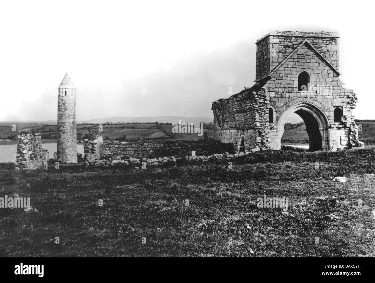 Ruins on Devenish Island Stock Photo