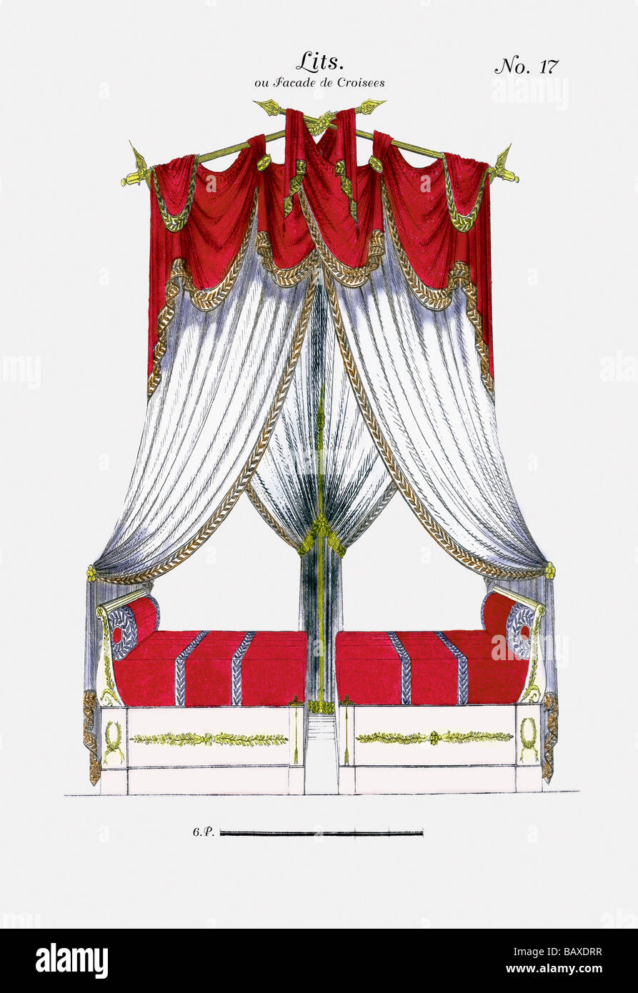 French Empire Bed No. 17 Stock Photo