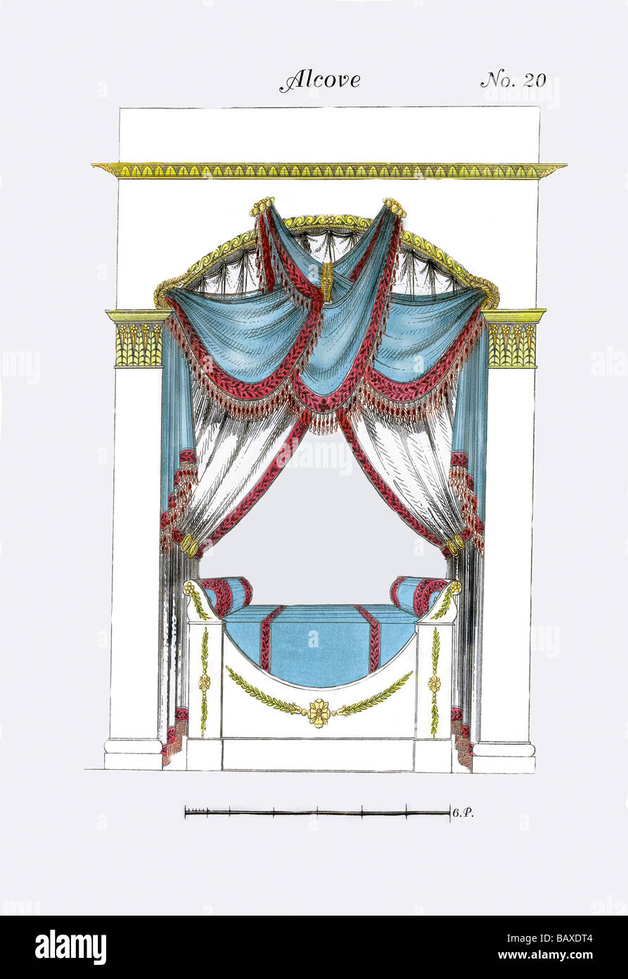 French Empire Alcove Bed No. 20 Stock Photo - Alamy