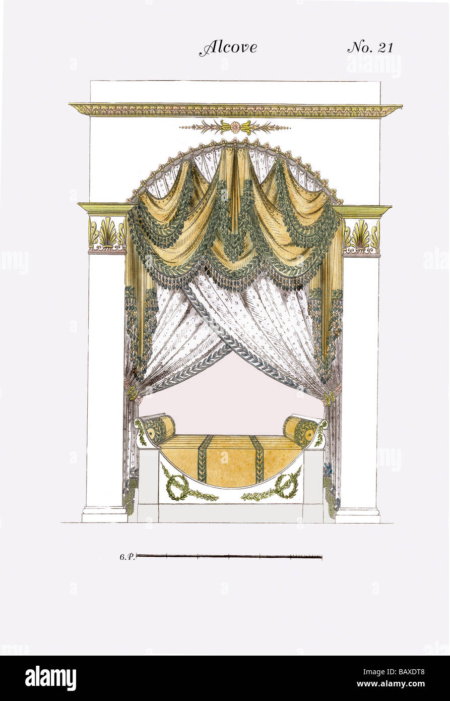 French Empire Alcove Bed No. 21 Stock Photo - Alamy