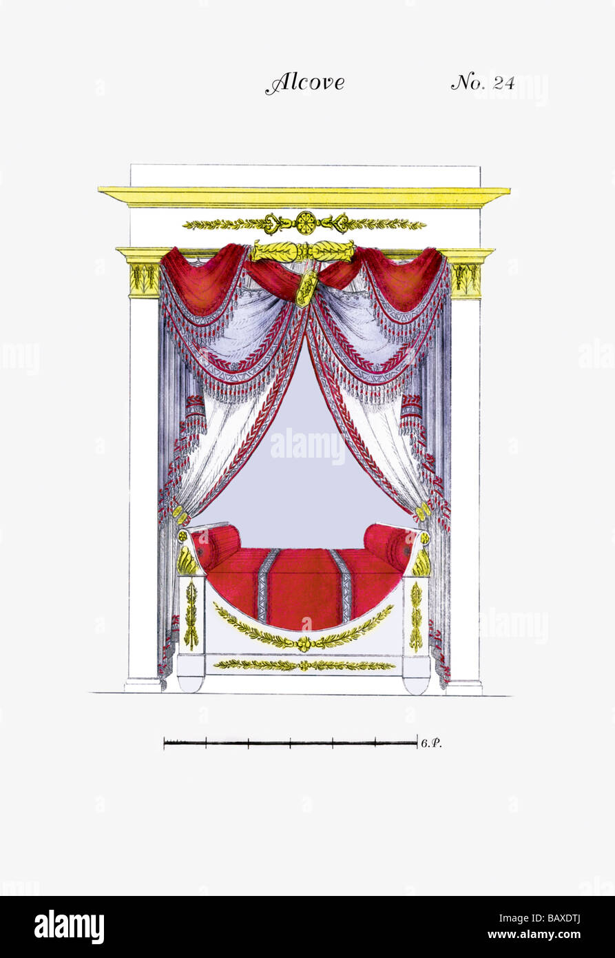 French Empire Alcove Bed No. 24 Stock Photo - Alamy