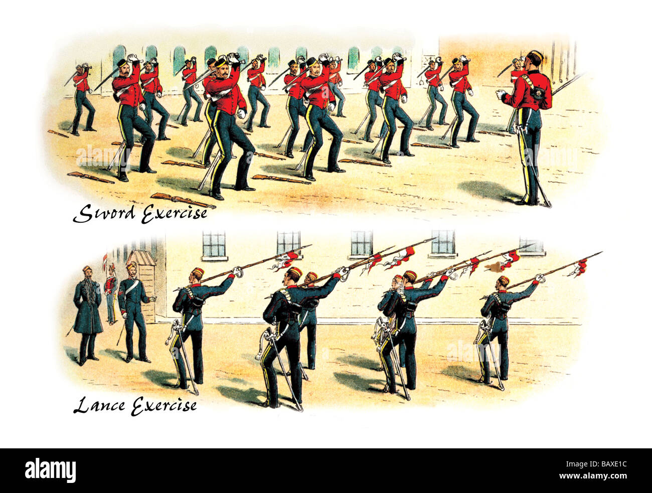 Sword and Lance Exercise Stock Photo Alamy