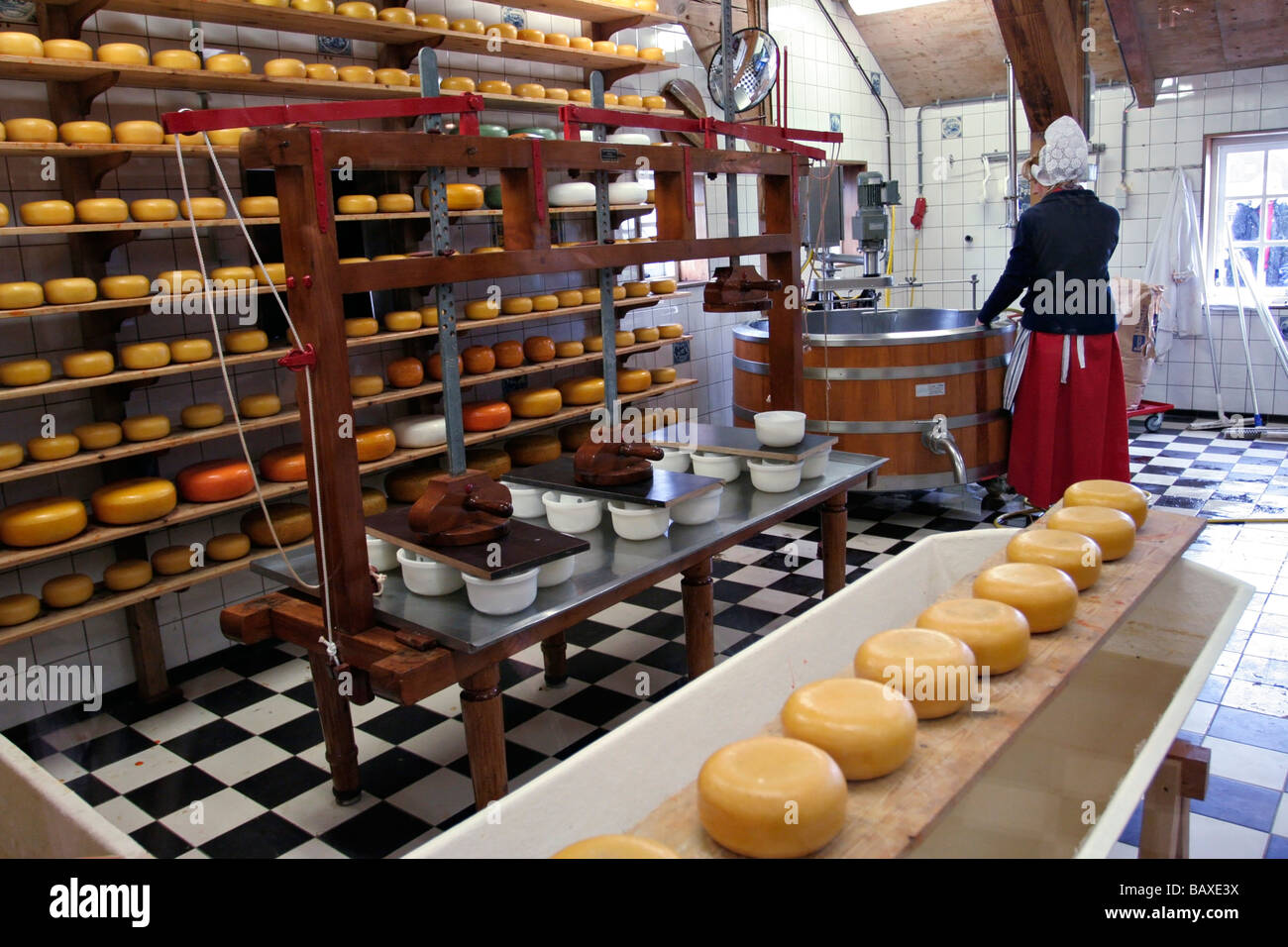 Traditional cheese making factory in Holland Stock Photo Alamy
