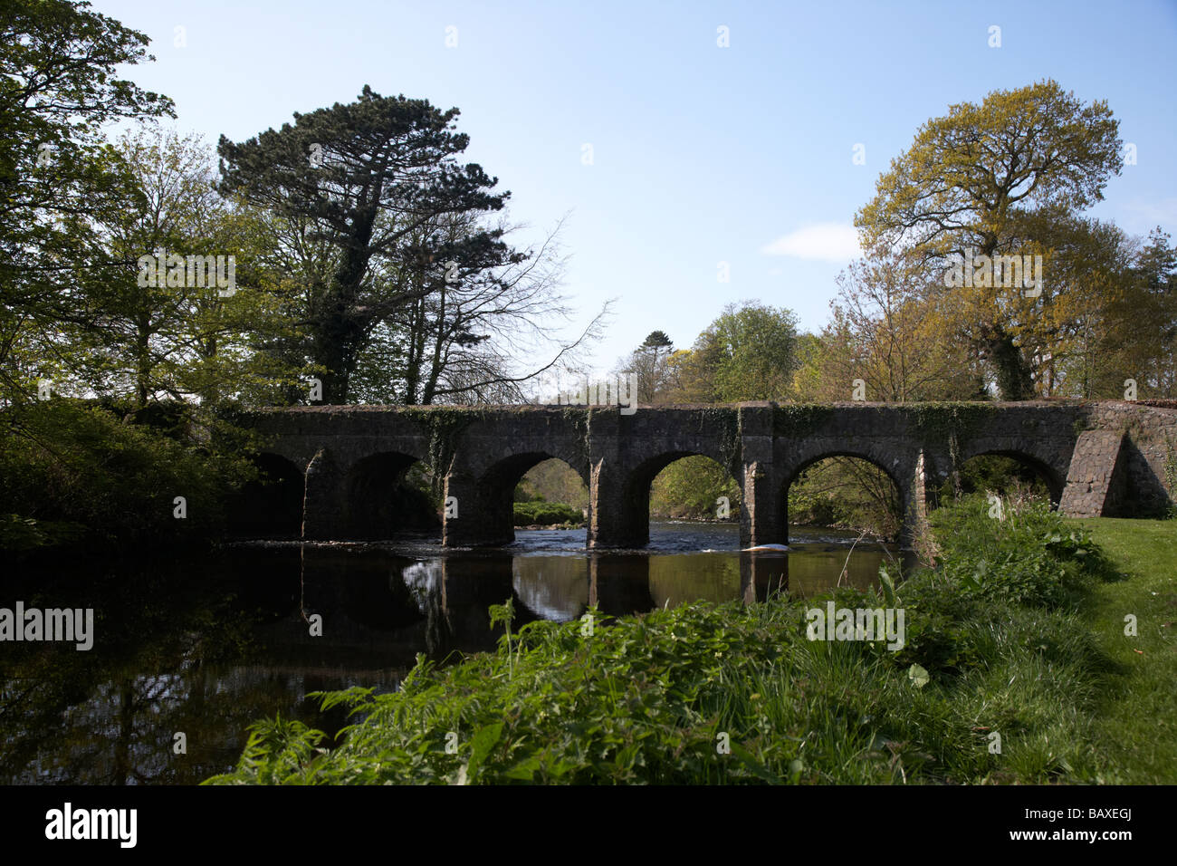 Deerpark bridge over the sixmilewater river in the grounds of antrim castle county antrim