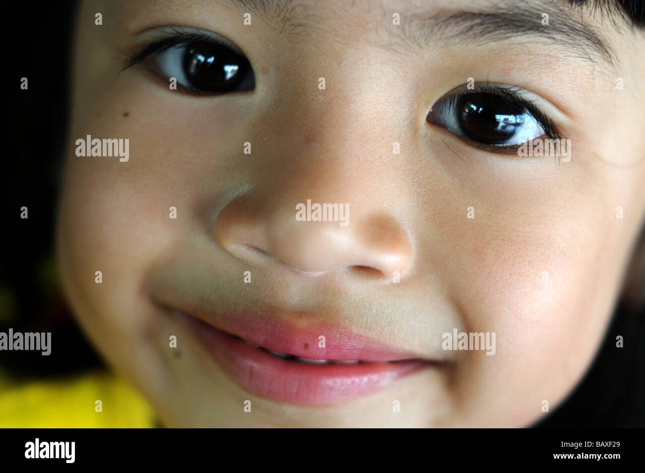 young girl in thong pha phum thailand Stock Photo
