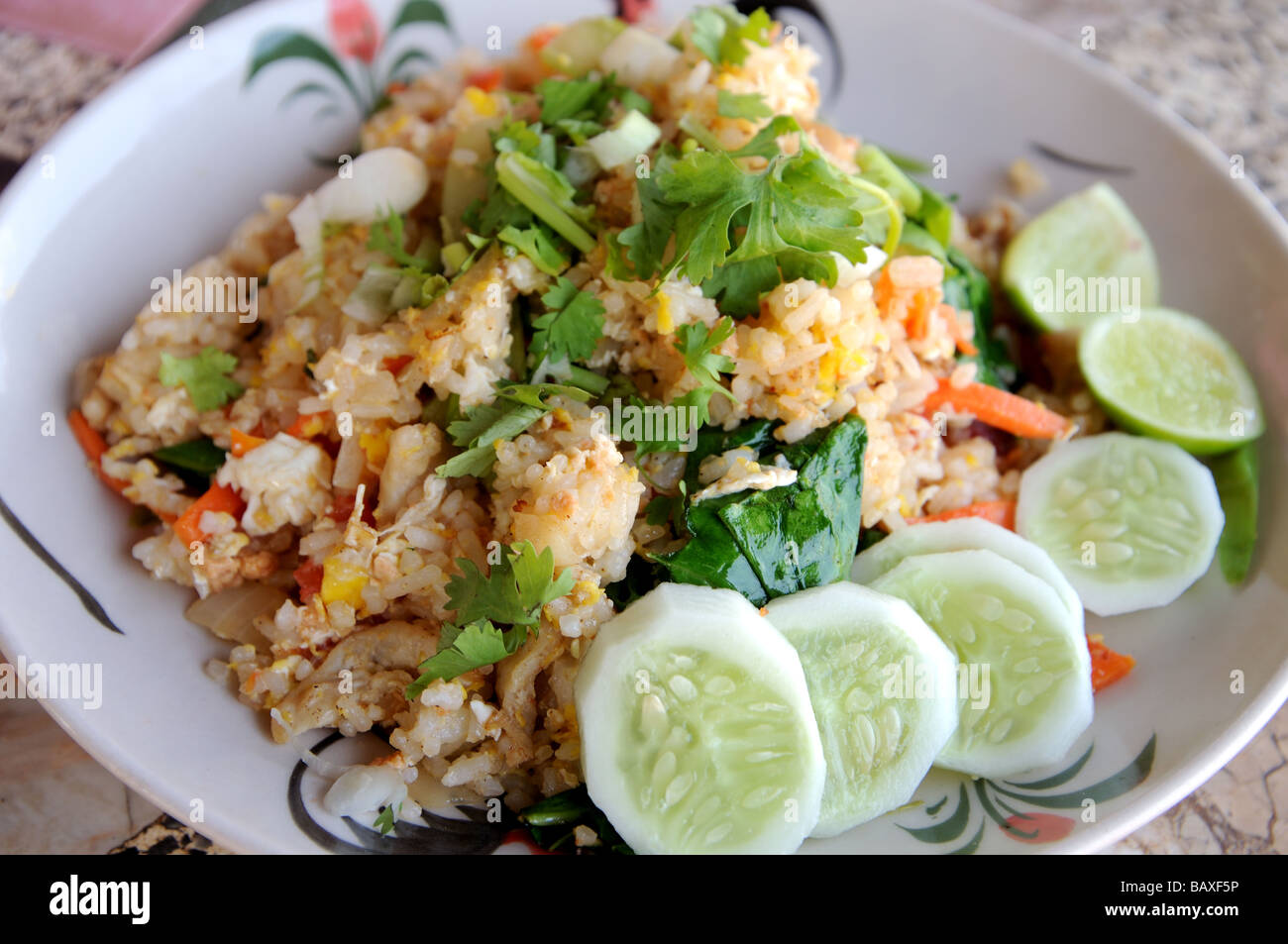 fried rice dish thong pha phum thailand Stock Photo