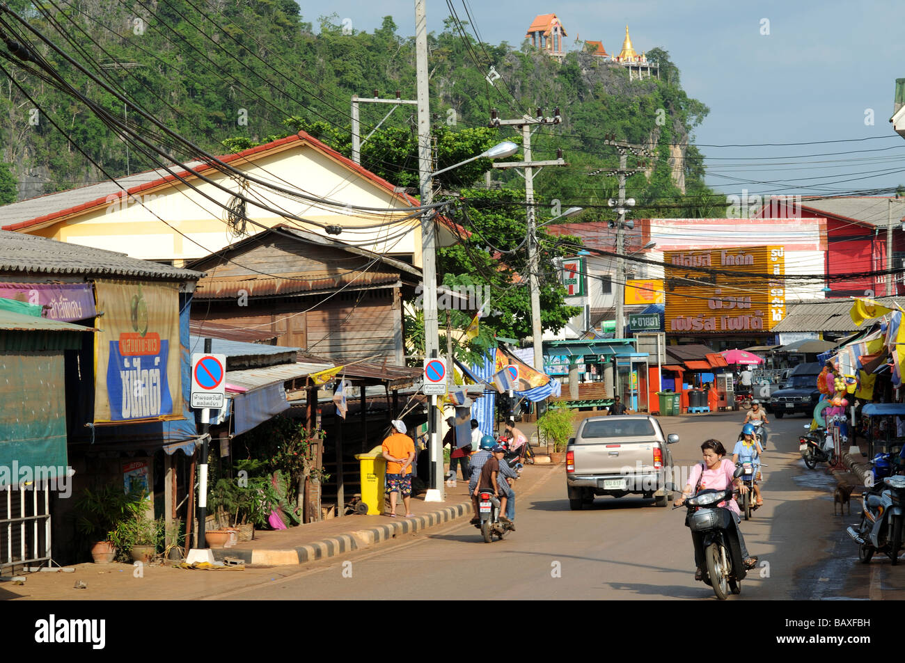 street scene thong pha phum thailand Stock Photo - Alamy