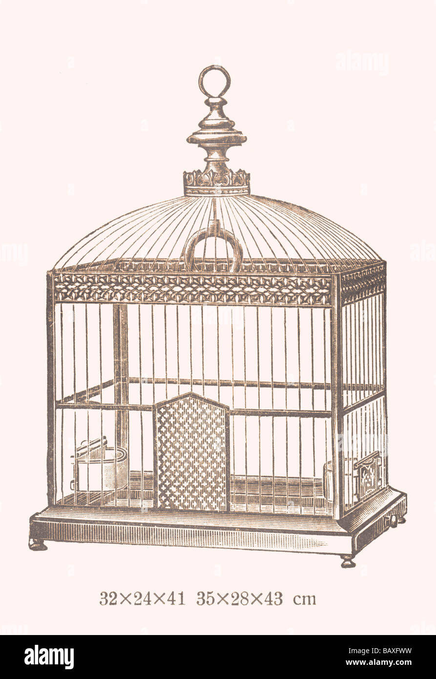 Ornate Black Bird Cage B Stock Photo - Alamy