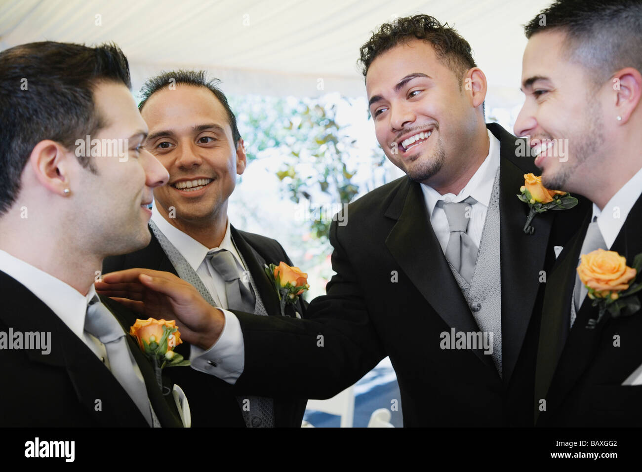 Group men tuxedo hires stock photography and images Alamy
