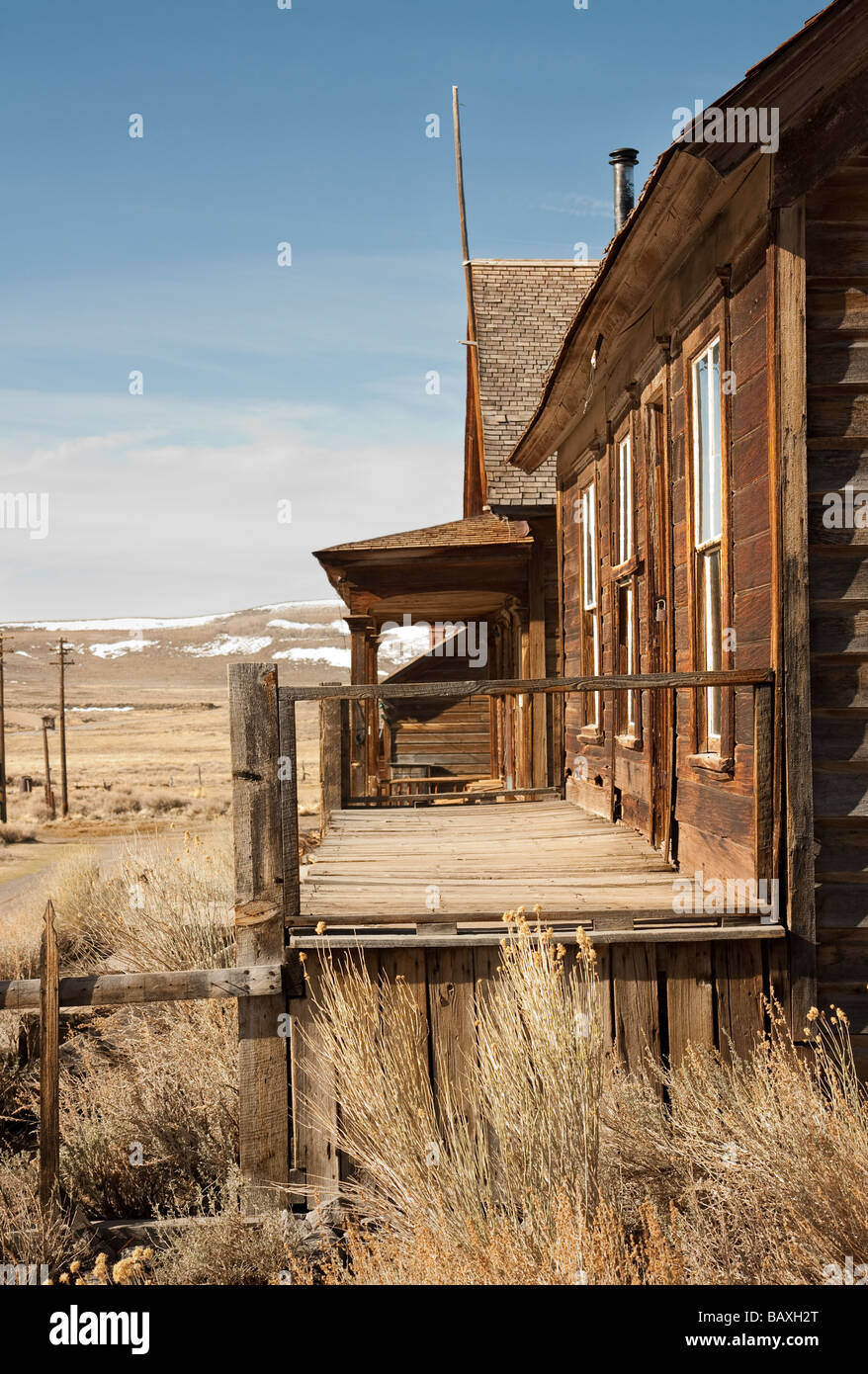 Abandoned homes in the ghost town of Bodie, CA Stock Photo Alamy