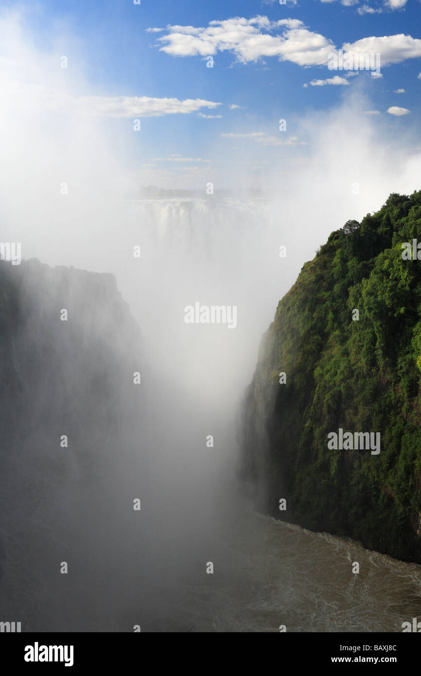 Victoria Falls from Zambia side Stock Photo