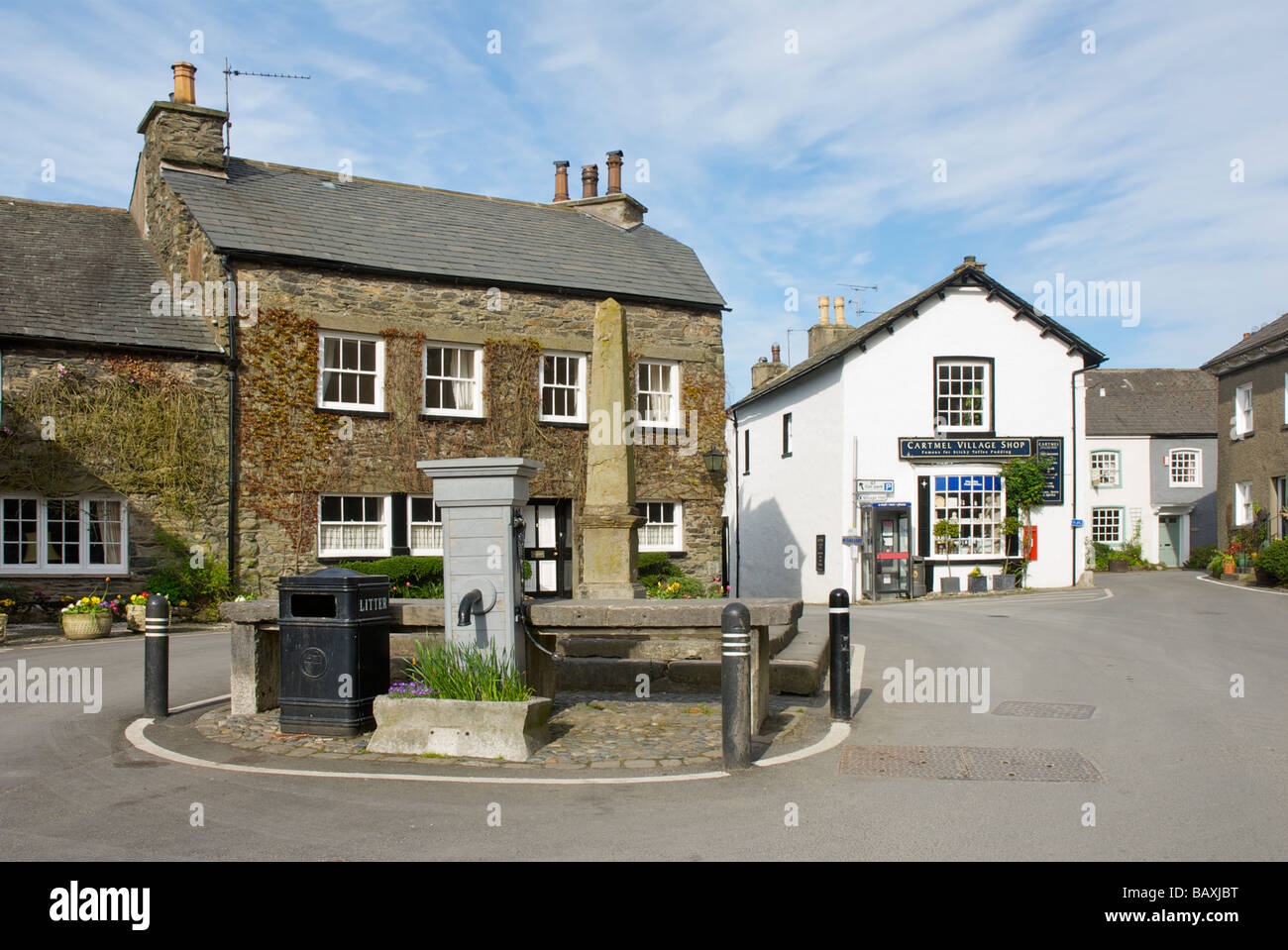 The Square in Cartmel village, Cumbria, England UK Stock Photo Alamy