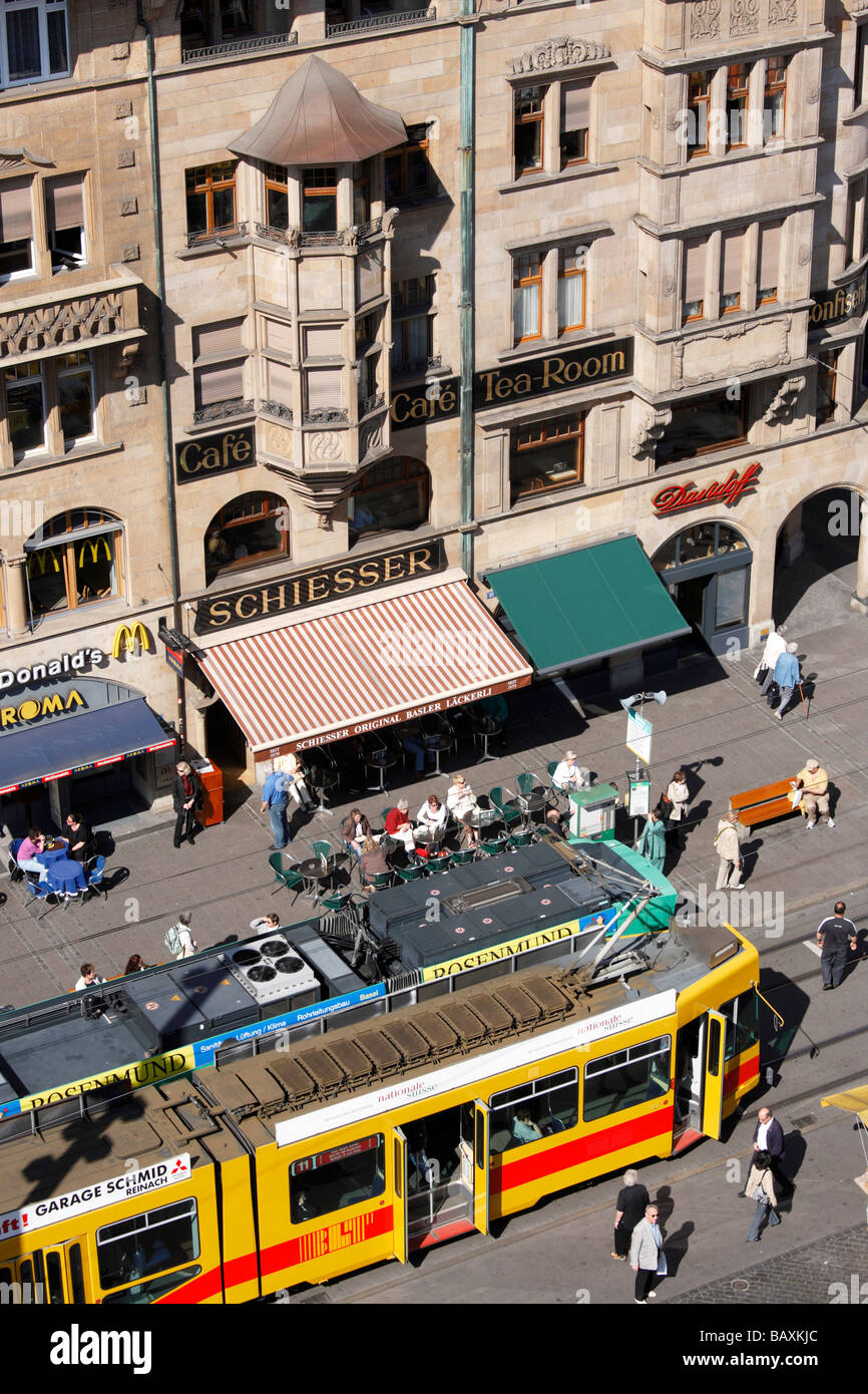 View of Marktplatz, Basel, Switzerland Stock Photo