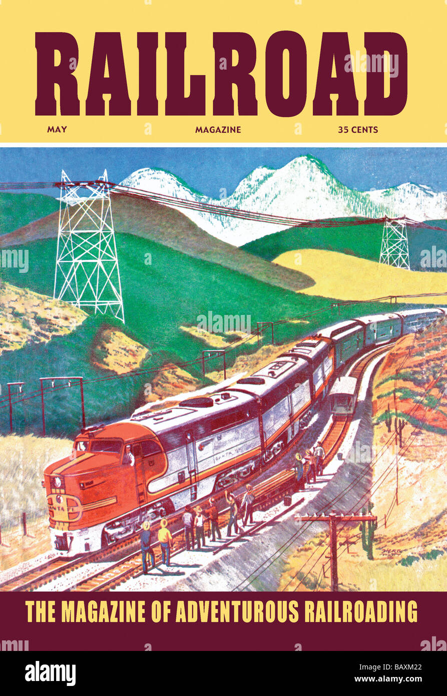 Railroad The Magazine of Adventurous Railroading,1954 Stock Photo Alamy