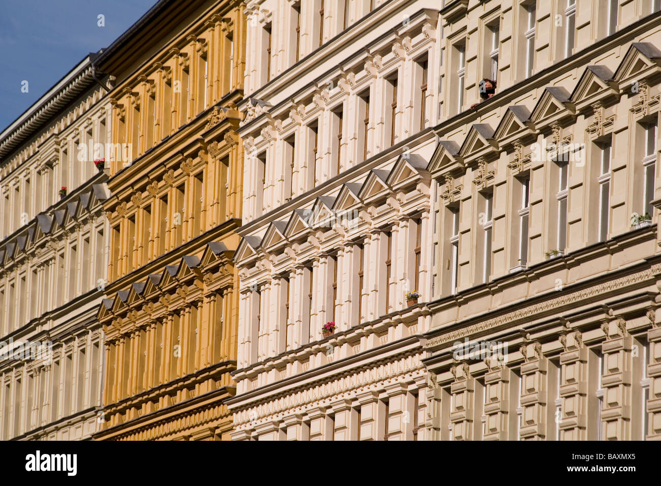 Berlin Prenzlauer Berg real estate facade of old buildings Stock Photo