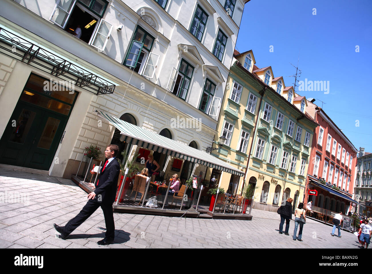 In the Oldtown, Bratislava, Slovakia Stock Photo