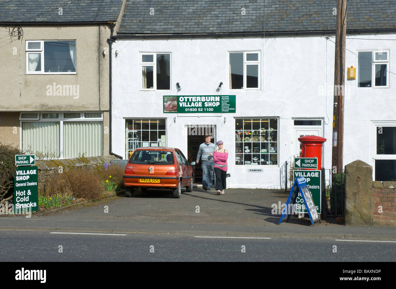 The Village Shop, Otterburn, Northumberland, England UK Stock Photo