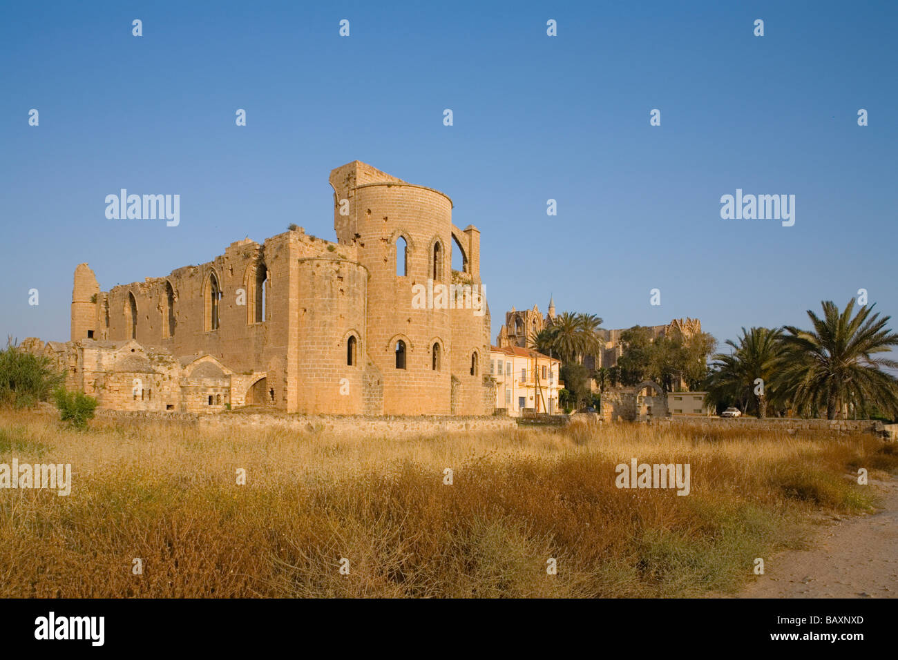 Ruins of a church, Agios Georgios of the Greeks, Famagusta, Gazimagusa, North Cyprus, Cyprus Stock Photo
