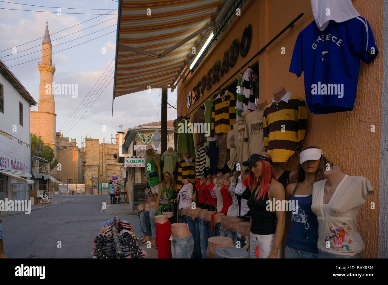 A bazar at the market square, shop, Lefkosia, Nikosia, Cyprus Stock Photo