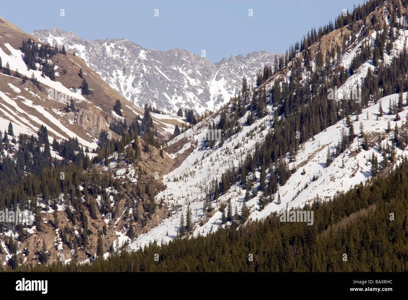 Snowy mountain landscape near Leadville, Colorado Stock Photo Alamy