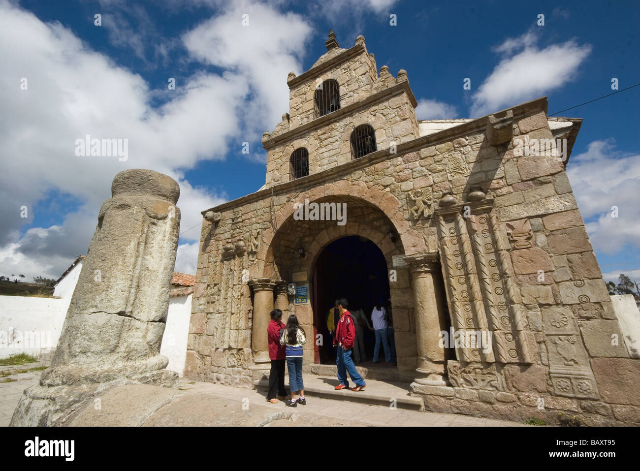 The chapel of La Balbanera 1534 the oldest in the country near Colta Lake & Cajabamba SW of Riobamba Chimborazo Province Ecuador Stock Photo