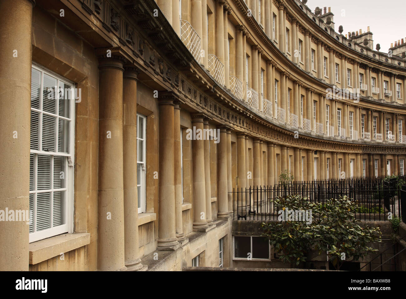 The landmark Georgian architecture of The Circus, Bath, England a UNESCO World Heritage Site. UK Stock Photo