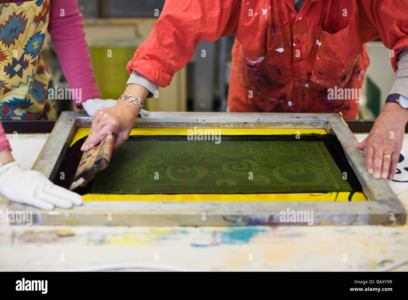 Textile printing at Stroud International Textile Festival 2008
