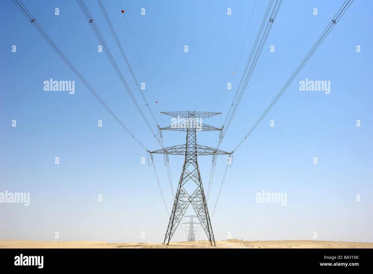 High voltage power supply lines, Energy, Dubai, United Arab Emirates, UAE -