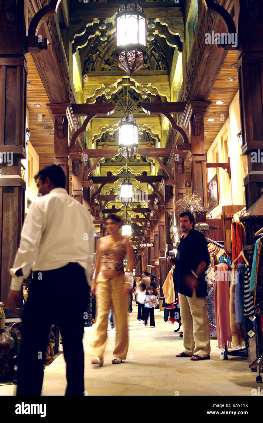 People at the market Souk, Dubai, United Arab Emirates, UAE Stock Photo
