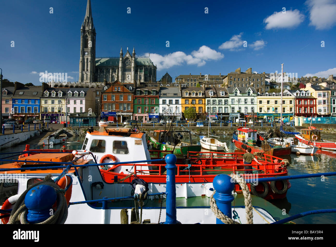Town centre and harbour in Cobh, County Cork, Ireland, Europe Stock Photo Alamy