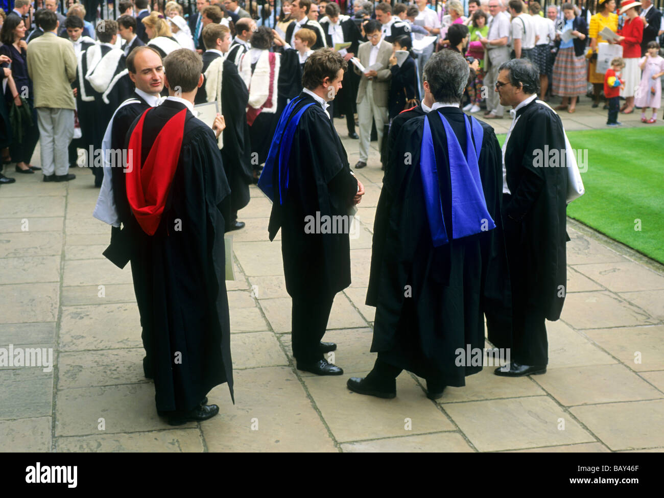 Cambridge Academic Life students University graduation day gowns degree award England UK graduates college English Stock Photo