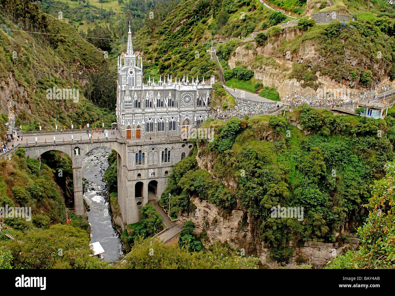 Pilgrimage church Las Lajas near Ipiales, Columbia, South America Stock Photo