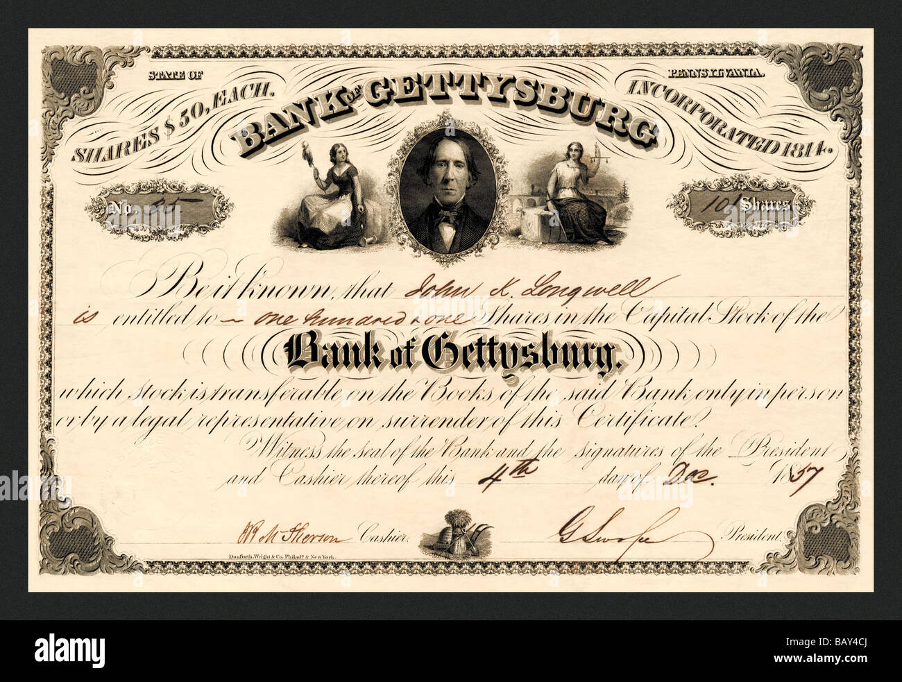 Bank of Gettysburg Stock Photo Alamy