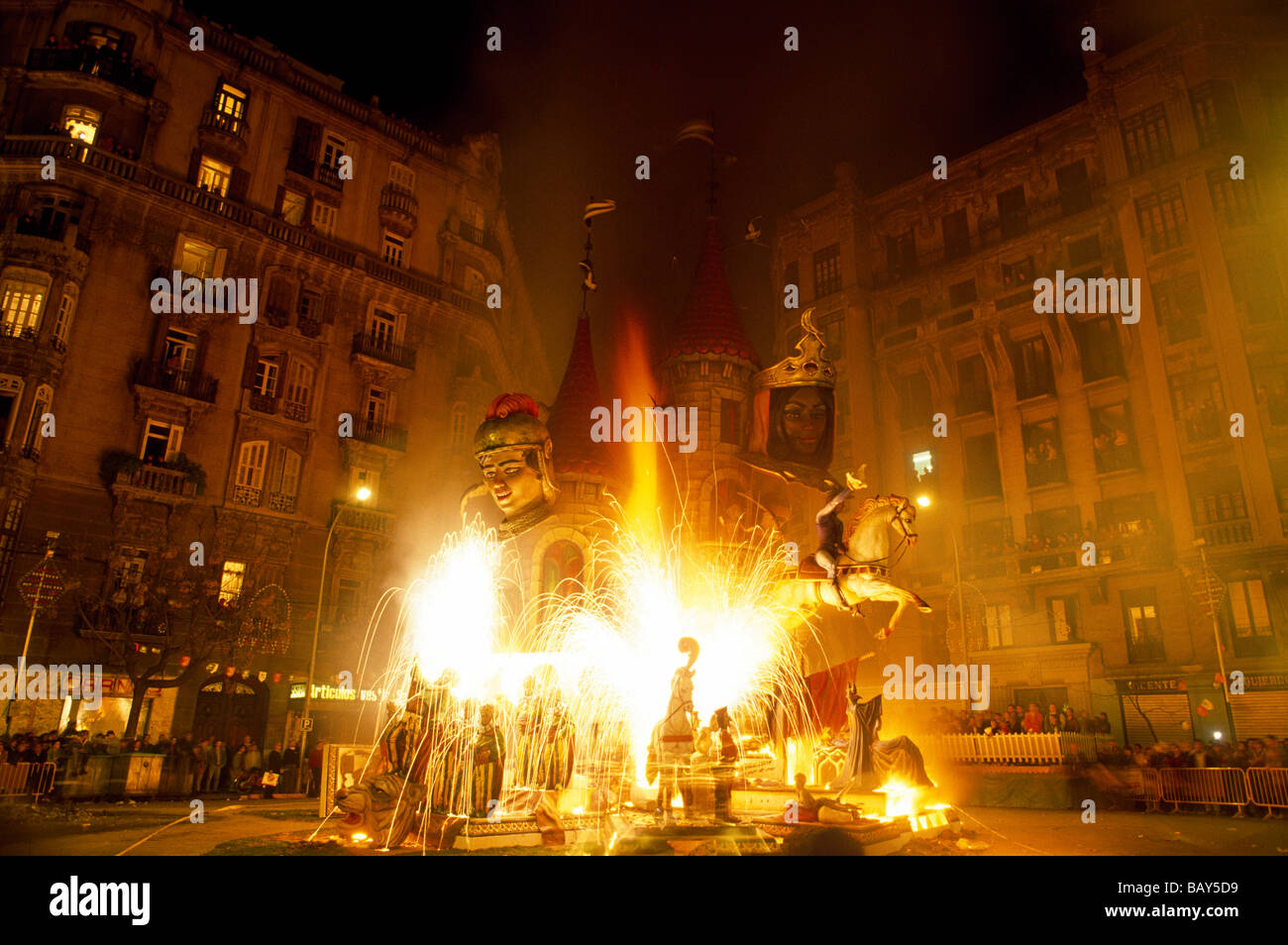 Fallas de San Jose on New Years Eve, Valencia, Spain Stock Photo Alamy