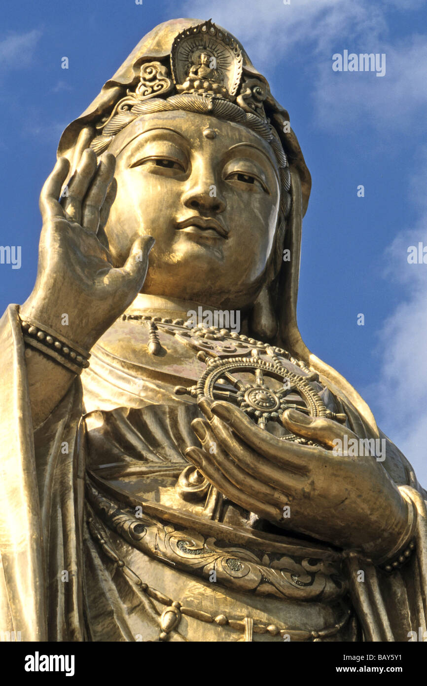 Statue of Guanyin, Goddess of Mercy, Buddhist Island of Putuo Shan near