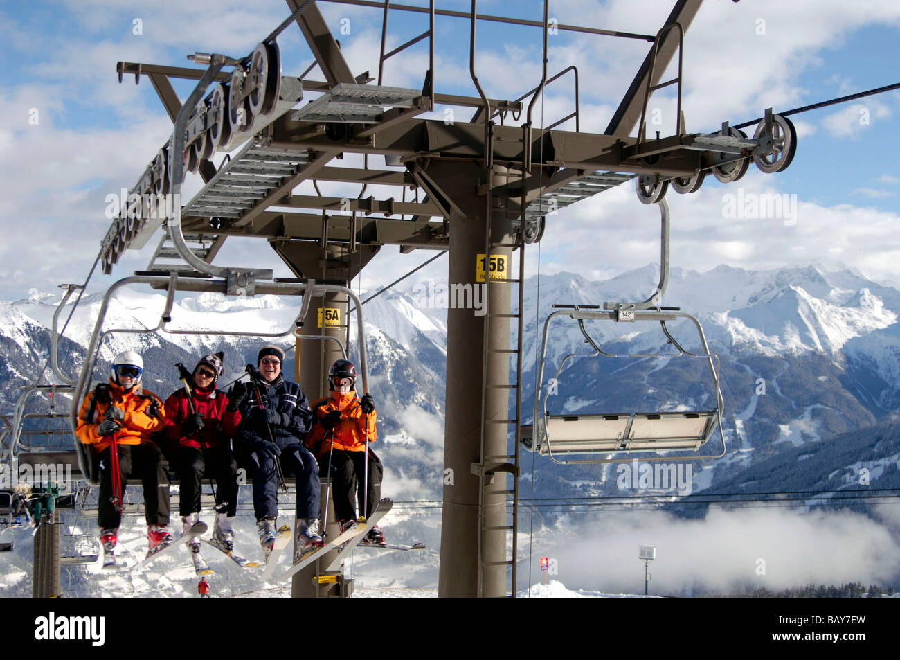 A Woman On A Chair Lift High Resolution Stock Photography and Images ...