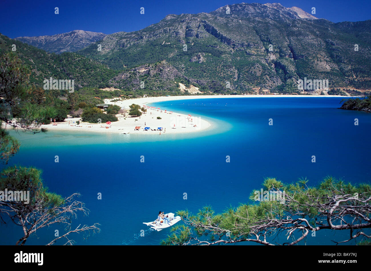 Beach, Lagoon, Oludeniz, Turkey Stock Photo
