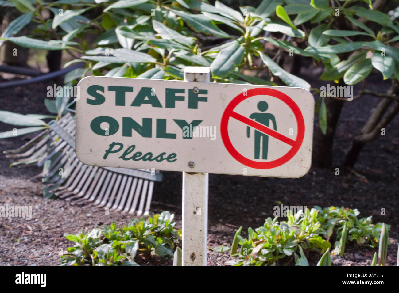 Staff Only Please sign Stock Photo